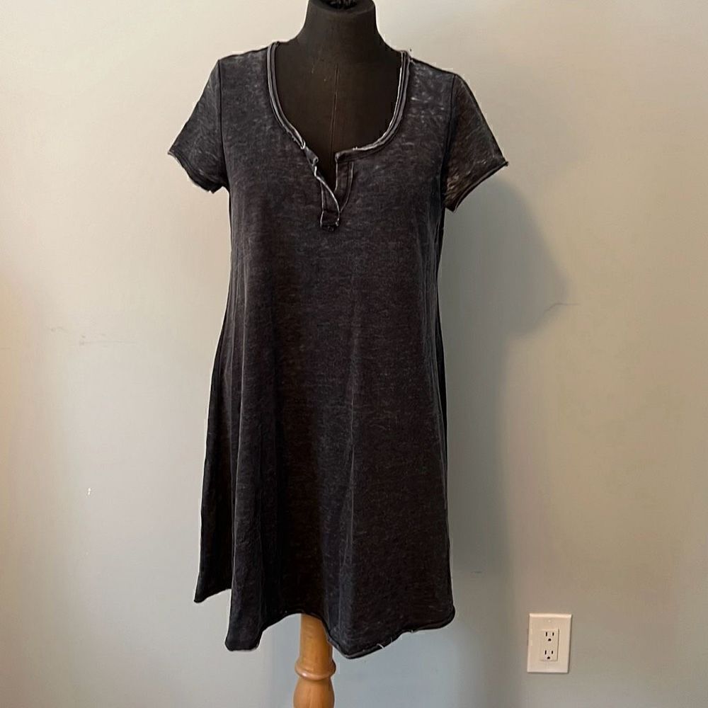Others Follow Slate Gray Terry Dress